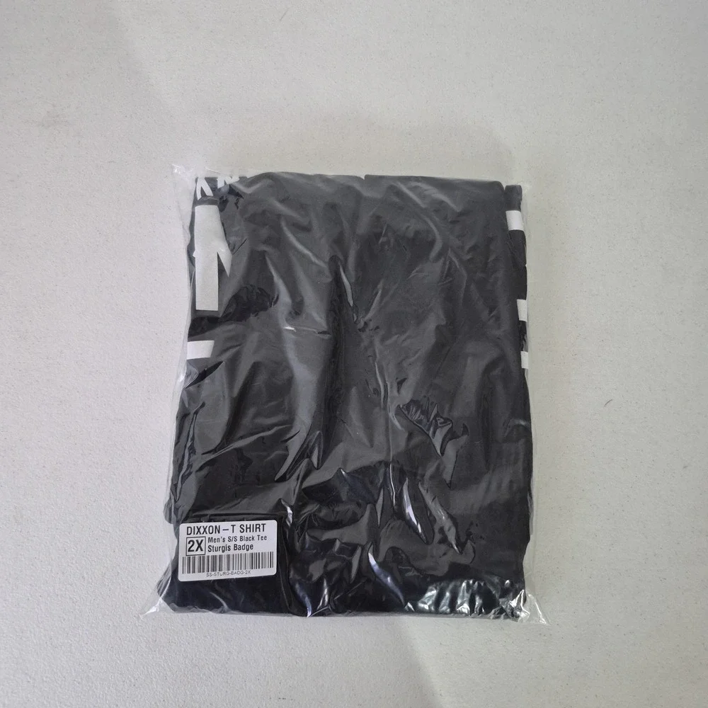 Dixxon T Shirt Mens 2X Black Sturgis Badge 100% Cotton Short Sleeve‎ NEW - Picture 8 of 8